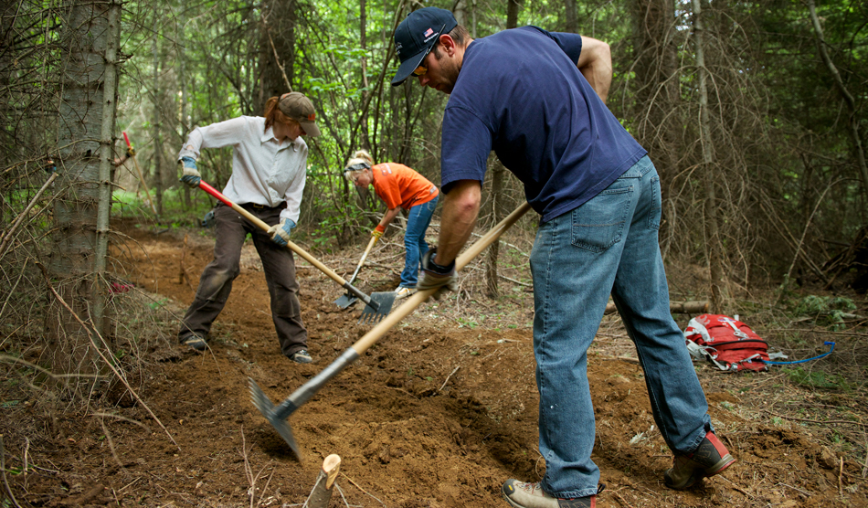building a mountain bike trail