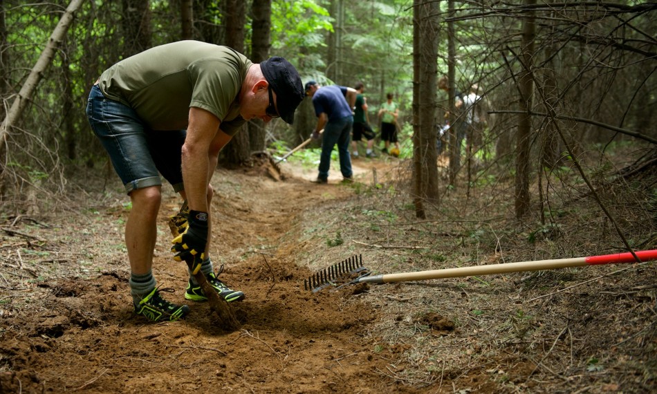 Performing Trail Work on the Mountain Biking Trails at Mt. Spokane