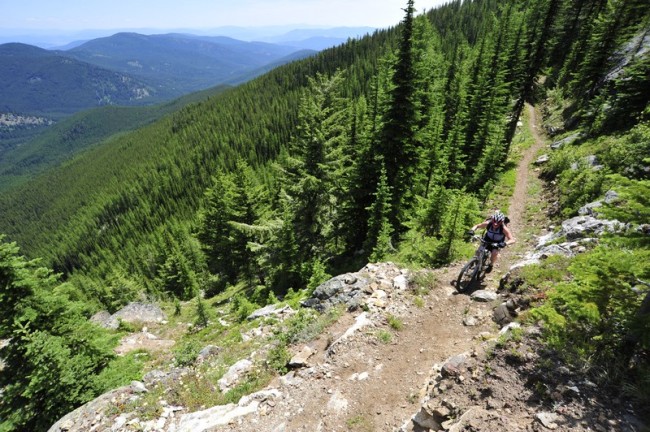 Climbing up to top of Columbia Mtn